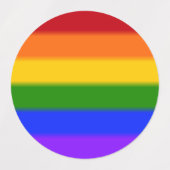 Falln Rainbow Gay Pride Flag Labels (Design 2)