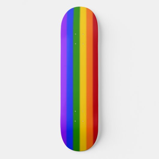 Falln Rainbow Gay Pride Flag Skateboard (Voorkant)