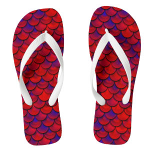 Falln Red en Paarse kalveren Teenslippers