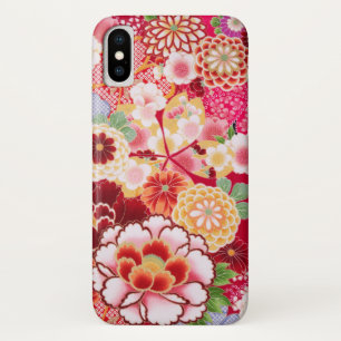Falln Red Floral Burst iPhone X Hoesje