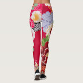 Falln Red Floral Burst Leggings (Achterkant)