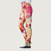 Falln Red Floral Burst Leggings (Links)