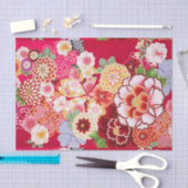 Falln Red Floral Burst Tissuepapier (Craft)