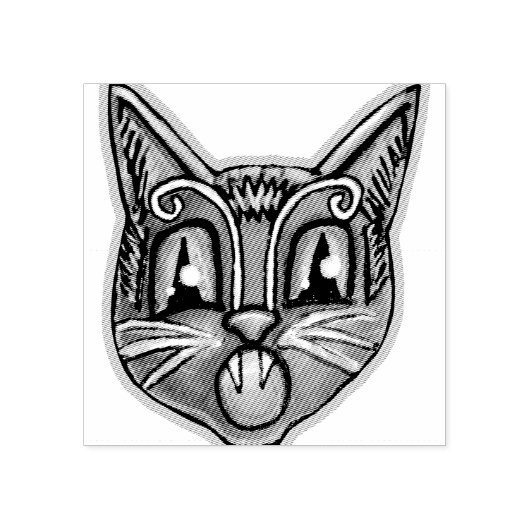 Falln Scaredy Cat Haloweenies Rubberstempel (Afrduk)