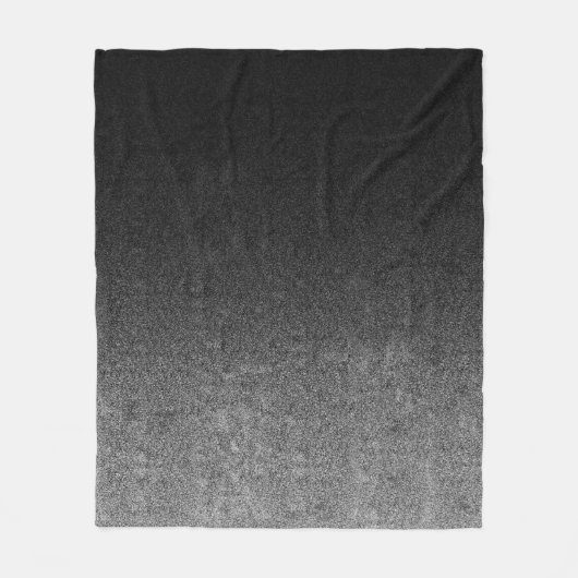 Falln Silver en Black Glitter Gradient Fleece Deken (Voorkant)