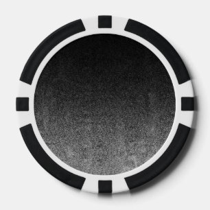 Falln Silver en Black Glitter Gradient Pokerchips