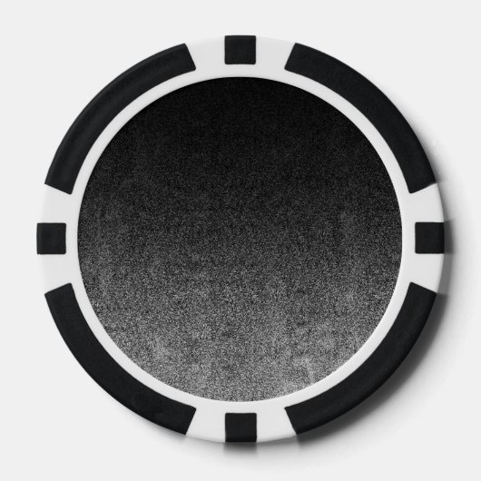 Falln Silver en Black Glitter Gradient Pokerchips (Voorkant)