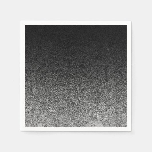 Falln Silver en Black Glitter Gradient Servetten (Voorkant)