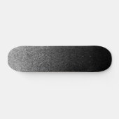 Falln Silver en Black Glitter Gradient Skateboard (Horizontaal)