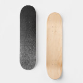 Falln Silver en Black Glitter Gradient Skateboard (Voorkant)