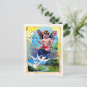 Falln Spring Time Fairy Briefkaart (Staand voorkant)