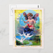 Falln Spring Time Fairy Briefkaart (Voorkant / Achterkant)