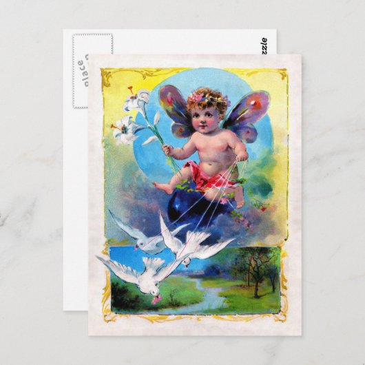 Falln Spring Time Fairy Briefkaart (Voorkant / Achterkant)