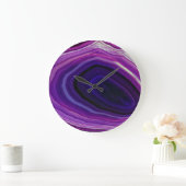 Falln Swirled Paars Geode Grote Klok (Huis)