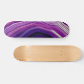 Falln Swirled Paars Geode Skateboard (Horizontaal)