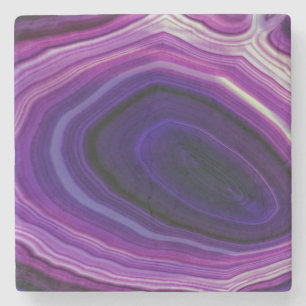 Falln Swirled Paars Geode Stenen Onderzetter