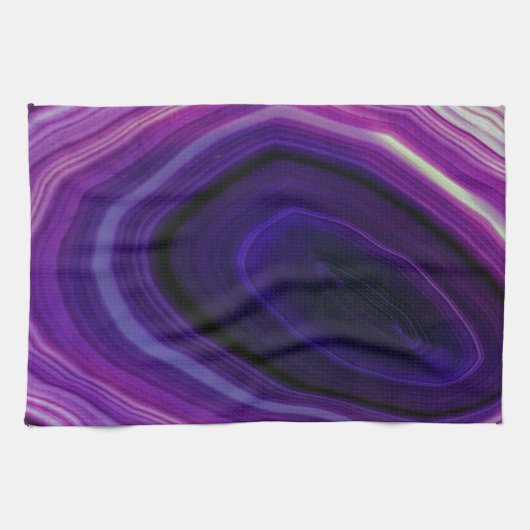 Falln Swirled Paars Geode Theedoek (Horizontaal)