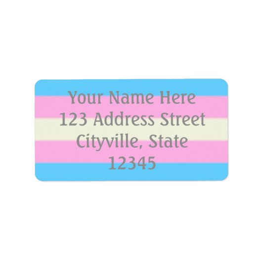 Falln Transgender Pride Flag Etiket (Voorkant)