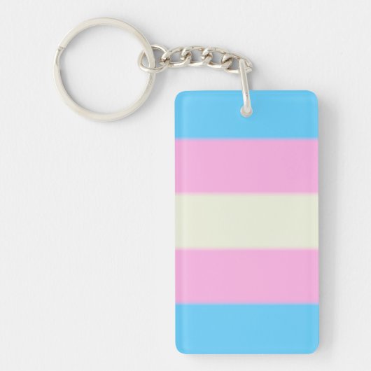 Falln Transgender Pride Flag Sleutelhanger (Voorkant)