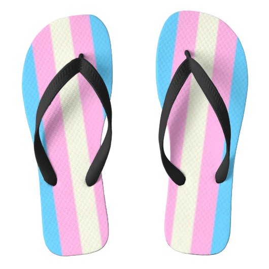 Falln Transgender Pride Flag Teenslippers (Voetbed)