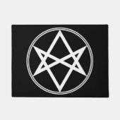 Falln Unicursal Hexagram White Deurmat (Voorkant)