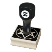 Falln Unicursal Hexagram White Rubberstempel (Stempel)