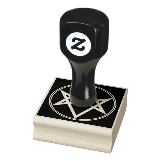 Falln Unicursal Hexagram White Rubberstempel (Stempel)