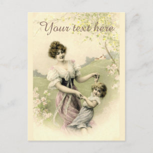 Falln Victoriaans Spring Time Dance Briefkaart