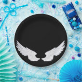 Falln White Angel Wings Papieren Bordje (Feest)