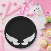 Falln White Angel Wings Papieren Bordje (Feest)