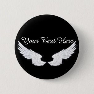 Falln White Angel Wings Ronde Button 5,7 Cm