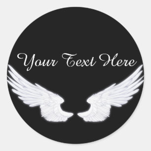 Falln White Angel Wings Ronde Sticker