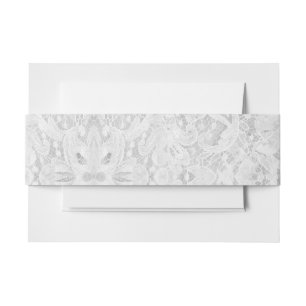 Falln White Lace Uitnodigingen Wikkel
