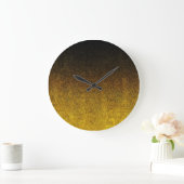Falln Yellow & Black glitter gradiënt Grote Klok (Huis)