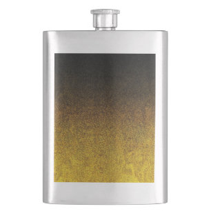 Falln Yellow & Black glitter gradiënt Heupfles