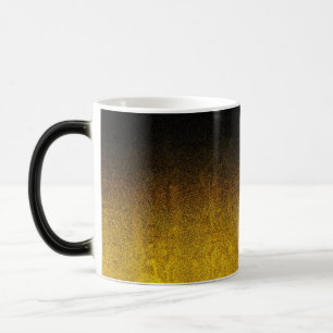 Falln Yellow & Black glitter gradiënt Magische Mok