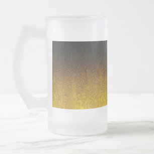 Falln Yellow & Black glitter gradiënt Matglas Bierpul