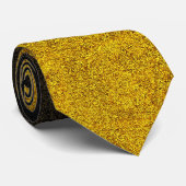 Falln Yellow & Black glitter gradiënt Stropdas (Opgerold)