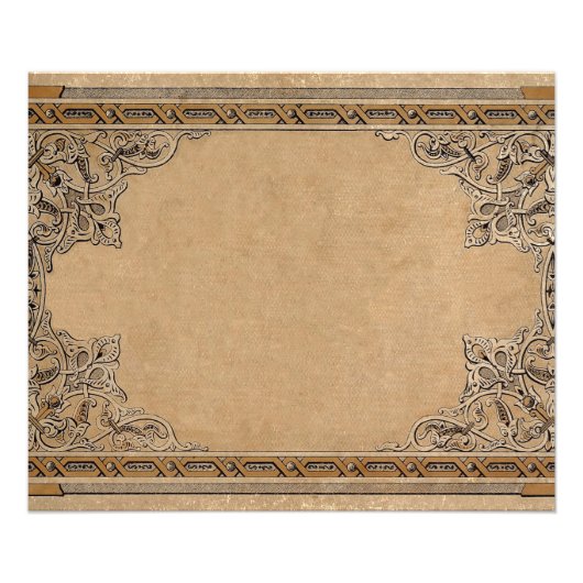 Fallon Old Knotwork-papier Foto Afdruk (Voorkant)