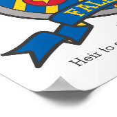 Fallonjongens F naam: heraldry shield poster (Hoek)