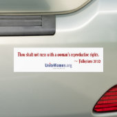 Fallopians 20:12 (wit) bumpersticker (Op auto)