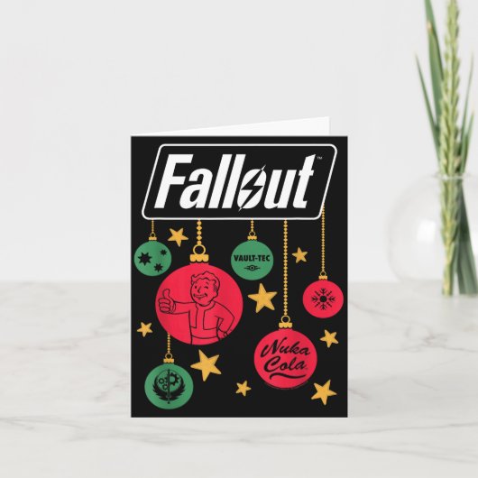 Fallout Logo Kerst Ornamenten Videospel  Kaart (Voorkant)