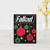 Fallout Logo Kerst Ornamenten Videospel  Kaart (Gele Bloem)