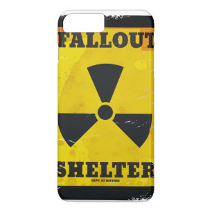Fallout Shelter vintage waarschuwings poster iPhone 8 Plus / 7 Plus Hoesje