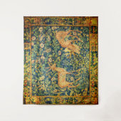 FALLOW DEER PAIR, GOTHISCHE FANTASY FLOWERS, Green Wandkleed (Voorkant)