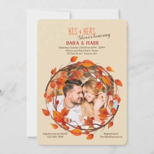 Falls Glory Foto Uitnodiging<a href="https://www.f Kaart (Voorkant)