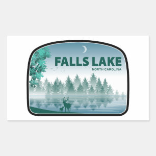 Falls Lake North Carolina Herten Rechthoekige Sticker