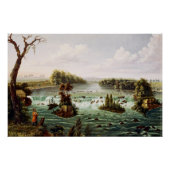 Falls of Saint Anthony by Henry Lewis Perfect Poster (Voorkant)