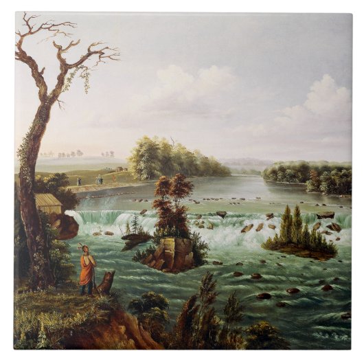 Falls of Saint Anthony by Henry Lewis Tegeltje (Voorkant)
