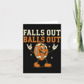 Falls Out Out Touchdown Football Game Day Boys Gir Kaart (Voorkant)